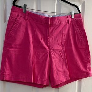 crown & ivy Vibrant Pink Cotton Bermuda Shorts